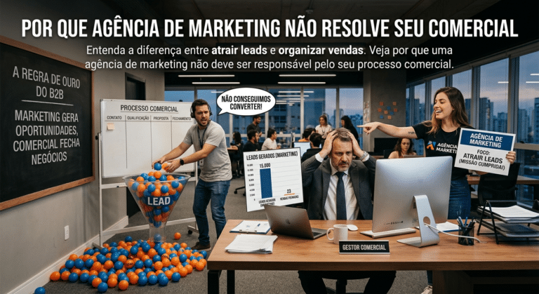 Por Que Agências de Marketing Não Resolvem Processos Comerciais, e Por Que Você Não Deve Cobrar Isso Delas